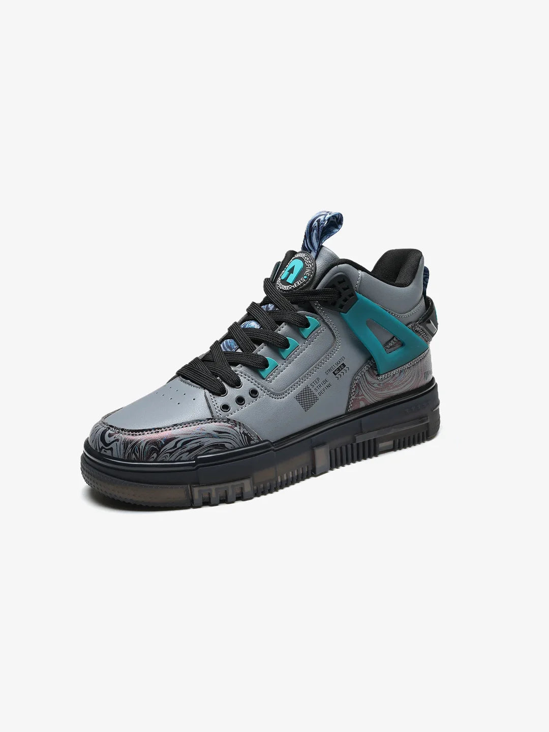 Street Skate 3.0 Grey Mid Top Premium Flat Sole Sneakers